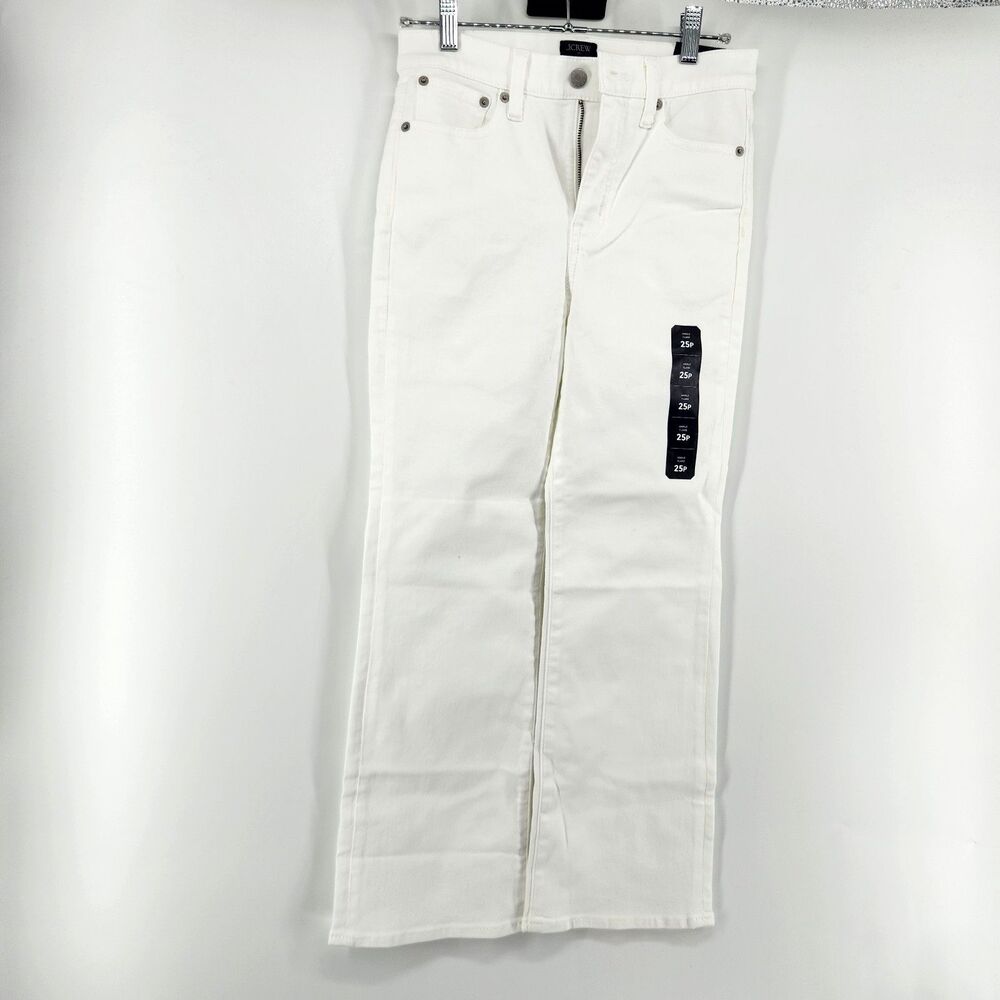 NWT J.Crew 25P Petitle White Ankle Flare Jeans‎ NWT
